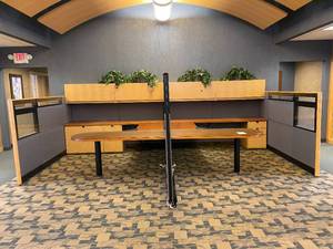 lot 21 image: Lot of 2 KIMBALL Office Desk with Cabinets