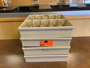 lot 36 image: Lot of four cash trays.