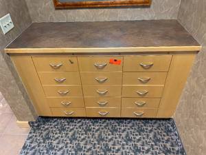 lot 38 image: 15 Drawer Storage CabinetCounter top.