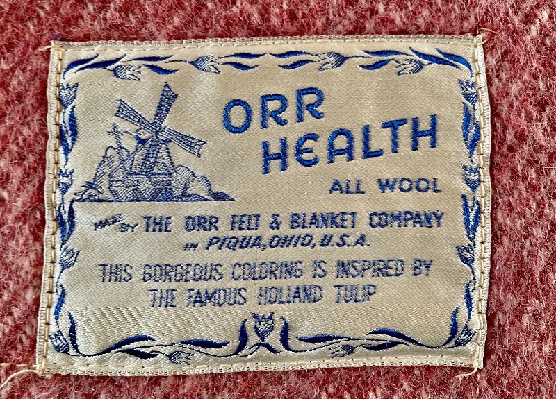 Orr store Health 100% wool blanket