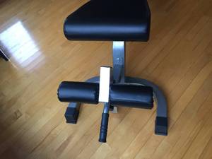 lot 113 image: Merax Weight Bench and Exercise Ball