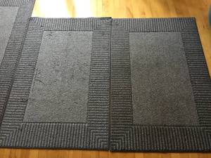 lot 118 image: 3 Gray Throw Rugs