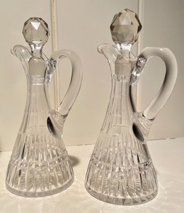 lot 52 image: Tall Pitcher and Oil & Vinegar Cruets