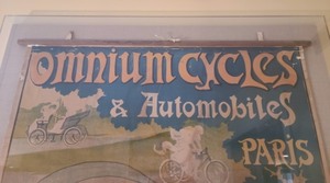 lot 9 image: Original Framed Omnium Cycles and Automobiles Advertising Poster