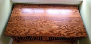 lot 37 image: Mission Style Entertainment Cabinet