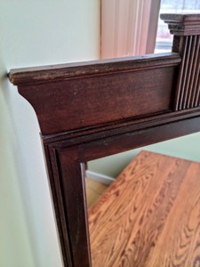 lot 42 image: Vintage Wooden Wall Mirror