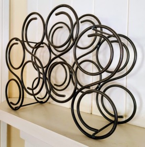 lot 173 image: Decorative Metal Wine Rack