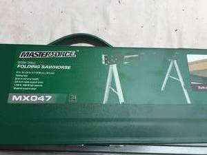 lot 289 image: MasterForce Folding Metal Sawhorses