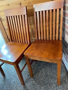 lot 232 image: Two  Wooden Chairs