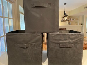 lot 330 image: 5 Black Soft Sided Storage Cubbies