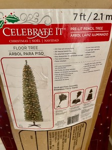 lot 307 image: Celebrate It 7 Foot Christmas Tree and 2 Boxes of LED Twigs