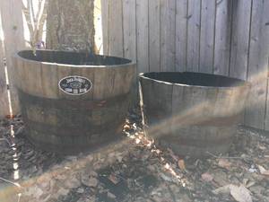 lot 383 image: 2 Wooden Oak Barrels