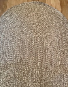 lot 345 image: Oval Braided rug