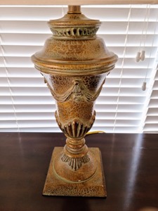 lot 30 image: Pair of Decorative Gold Table Lamps