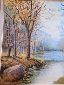lot 29 image: Beautiful Framed Scenic Oil On Canvas