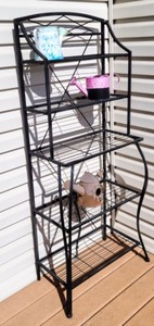 lot 77 image: 5 Tiered Metal Outdoor Plant Stand