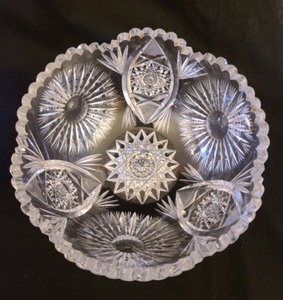 lot 57 image: Two CutPressed Glass Bowls