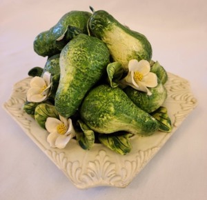 lot 65 image: Vintage Heygill Porcelain Fruit Arrangement