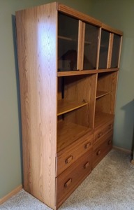 lot 98 image: Large Bookshelf and Storage Unit