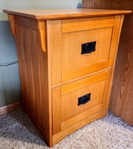 lot 99 image: Wooden Filing Cabinet