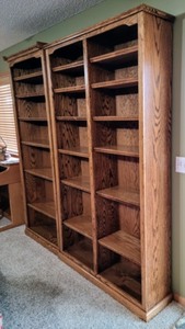 lot 122 image: Pair of Large Wooden Bookshelves