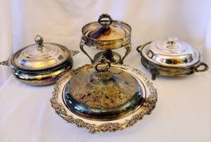 lot 134 image: Variety of Silver Plated Servingware