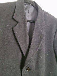 lot 169 image: Mens Black Full Length Cashmere Blend Coat