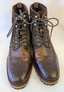 lot 171 image: Mens Ashton Grey Brown Leather Boots