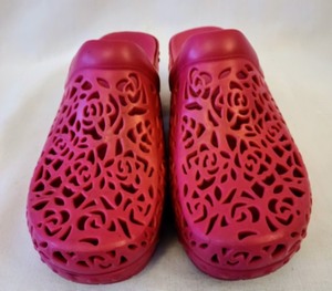 lot 186 image: Hot Pink Dansko Clogs
