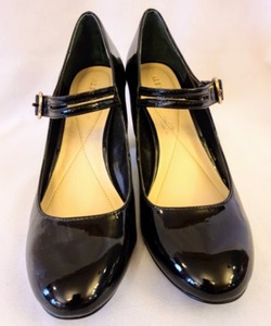 lot 184 image: Alfani Black Patent Leather Mary Jane Heels