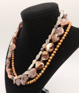lot 198 image: Multi Strand Bead and Stone Necklace