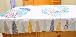 lot 218 image: Partial Vintage Quilt