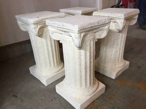 lot 235 image: Four Plaster Pedestals
