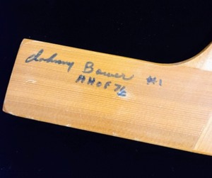 lot 268 image: NHL Johnny Bower Autographed Hockey Stick