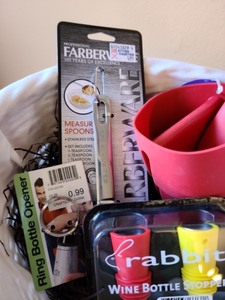 lot 286 image: Basket Full of New Kitchen Items