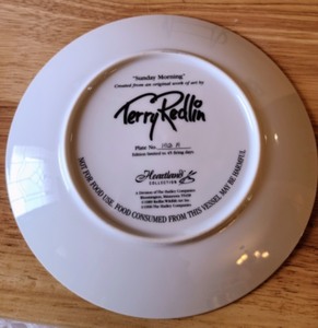 lot 292 image: Terry Redlin Collectible Plate
