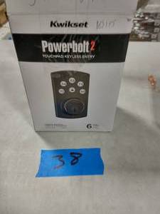 lot 38 image: KWICKSET Powerbolt2 Venetian Bronze Single Cylinder Electronic Deadbolt Featuring SmartKey Security