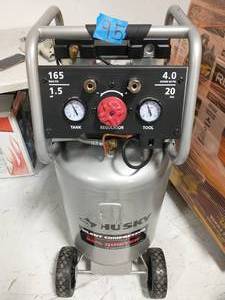 lot 95 image: HUSKY 20 Gal. Vertical Electric-Powered Silent Air Compressor