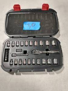 lot 30 image: HUSKY 14 in. Drive Ratchet SAEMetric Socket Set (30-Piece)