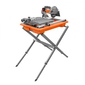 lot 96 image: RIDGID 9 Amp Corded 7 in. Wet Tile Saw with Stand