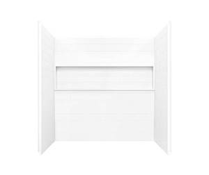 Nextile 30 in. x 60 in. x 60 in. 4-Piece Direct-to-Stud Alcove Tub Surround in White by Bootz Industries- open box not used  - SEE PICTURES