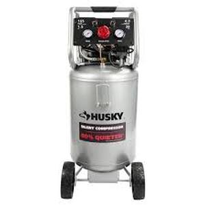 20 Gal. Vertical Electric-Powered Silent Air Compressor by Husky- not used no packaging  - SEE PICTURES