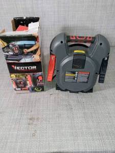 700 Peak Amp Portable Car Jump Starter with USB Power Station by Vector - open box not used  - SEE PICTURES