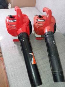 150 MPH 400 CFM 26cc Gas Handheld Blower Vacuum by Homelite- set of 2- used no packaging  - SEE PICTURES