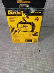 4 Amp Professional Waterproof Portable Car Battery Charger by Dewalt- open box not used  - SEE PICTURES