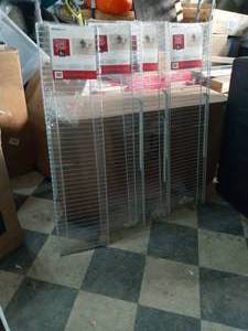 12 in. D x 48 in. W x 54 in. H White Wire Fixed Mount Linen Closet Kit by ClosetMaid- set of 4 - not used  - SEE PICTURES