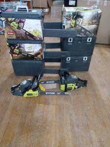 Mixed lot of Ryobi chainsaws  - SEE PICTURES