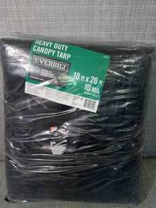 10 ft. x 20 ft. Heavy-Duty Canopy Tarp- not used  - SEE PICTURES
