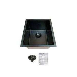 Black 16 Gauge Stainless Steel 16 in. Undermount Bar Sink by UKINOX- open box not used  - SEE PICTURES