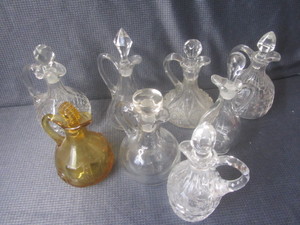 lot 93 image: Glass cruets, qty 8...